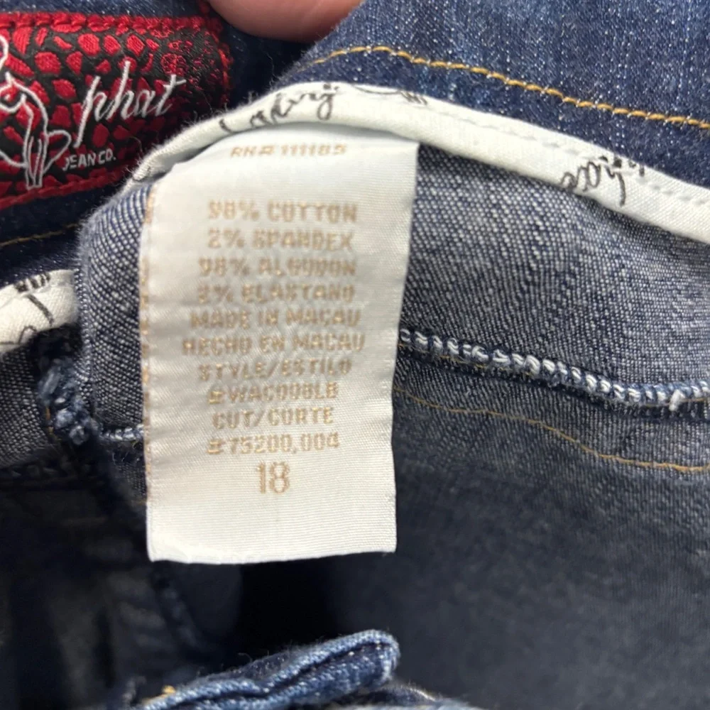 Baby PHAT FASHIONS Bootcut Jeans Size 18W nwt - Picture 5 of 7